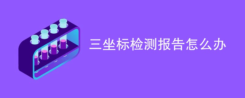 三坐标检测报告怎么办