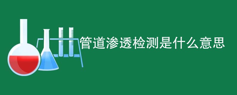 管道渗透检测是什么意思
